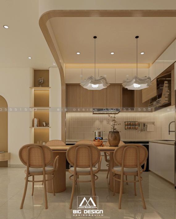 NỘI THẤT NHÀ 2 TẦNG PHONG CÁCH WABISABI 